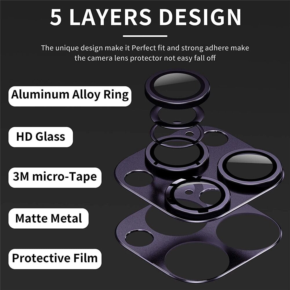 For Iphone 16 15 14 Pro Max 13 12 Tempered Glass Camera Lens Screen Protector