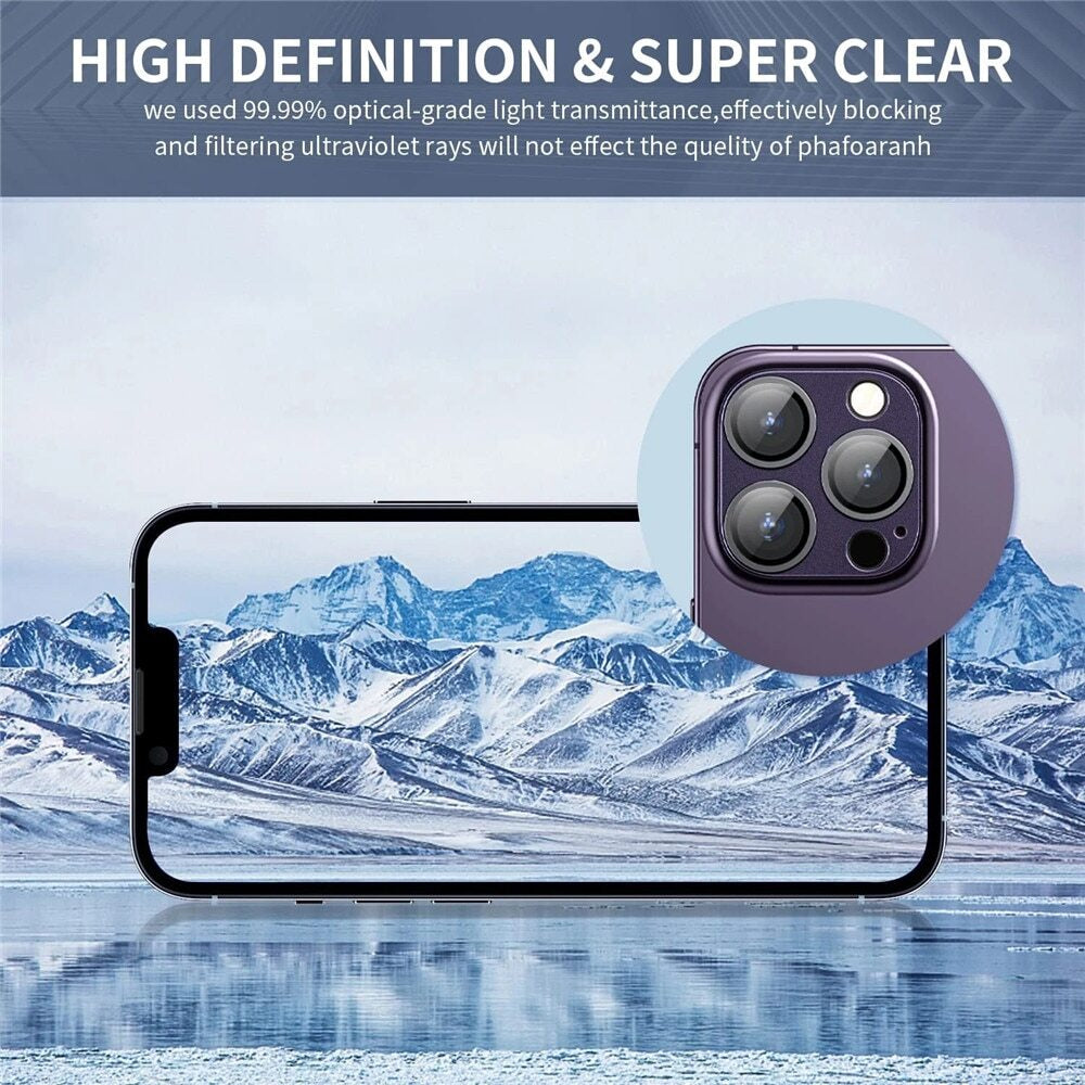 For Iphone 16 15 14 Pro Max 13 12 Tempered Glass Camera Lens Screen Protector